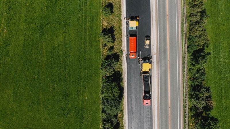 A9 Autobahn - Asphaltierungsarbeiten