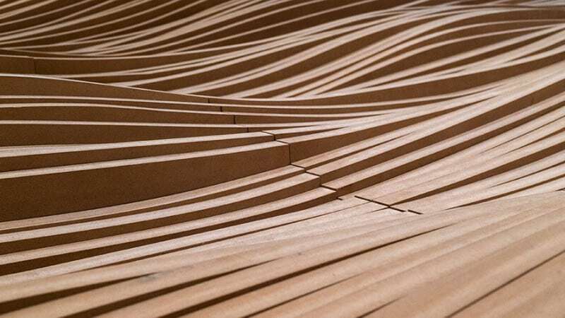 Close-up of cross-laminated timber